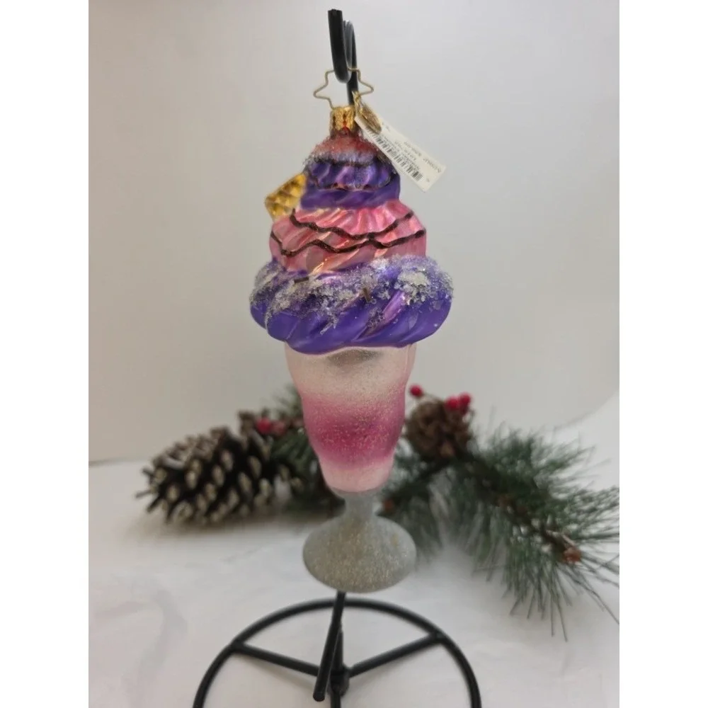 Christopher Radko Sundae FunDay 1016705 Ice Cream Christmas Ornament 7